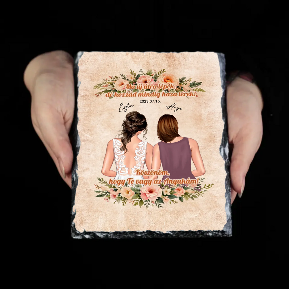 Köszönöm, hogy Te vagy az Anyukám - Anya és Menyasszony egyedi szülőköszöntő ajándék