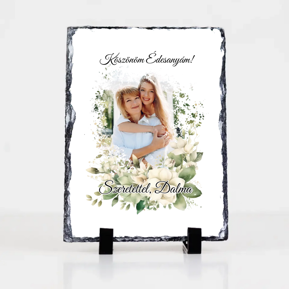 Egyedi képes gránitkép - Esküvői köszönőajándék egyedi képpel Anyukáknak