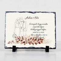 Szerkeszthető gránitlap - Jelképes esküvői ajándék egyedi mintával