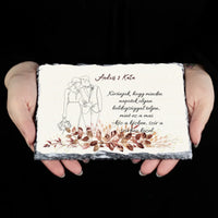 Szerkeszthető gránitlap - Jelképes esküvői ajándék egyedi mintával