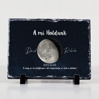 A mi holdunk - egyedi feliratos szerkeszthető ajándék gránitlap