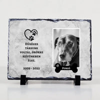 Hűséges társunk voltál házi kedvencek megemlékezős gránitlap