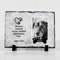 Hűséges társunk voltál házi kedvencek megemlékezős gránitlap