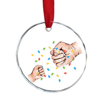 A legjobb apa üveg karácsonyfa dísz egyedi névvel