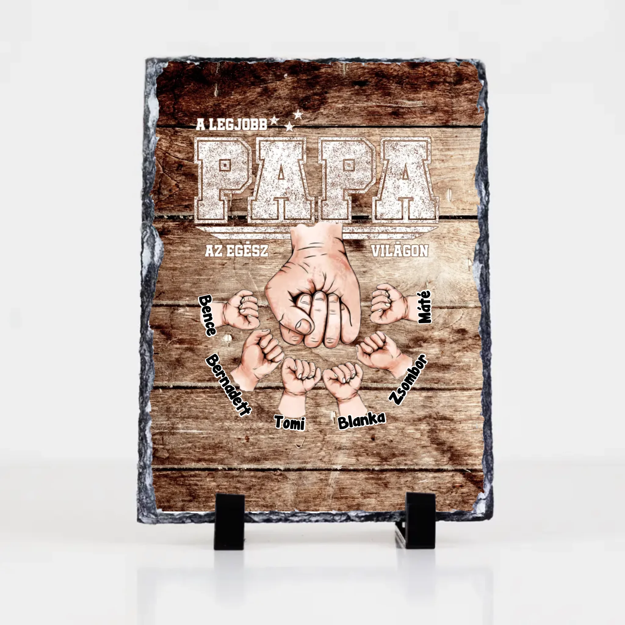 Ajándék Apáknak - Személyre szabható A legjobb Papa gránitkép