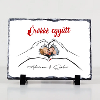 Örökké együtt egyedi képes Valentin napi gránitlap pároknak