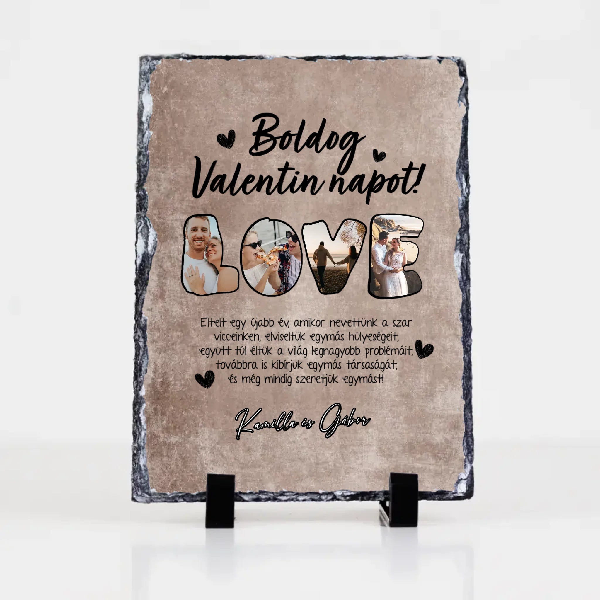  Eltelt egy újabb év valentin napi egyedi képes ajándék gránitlap