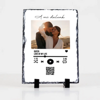 A Mi dalunk -Gránitlap szerkeszthető QR kóddal Valentin napra