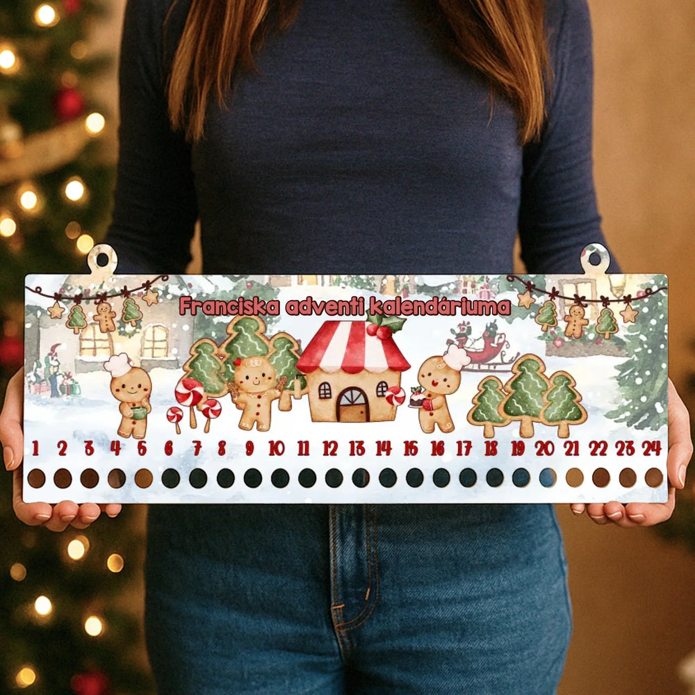 	 Adventi kalendárium gyerekeknek mézeskalács mintával