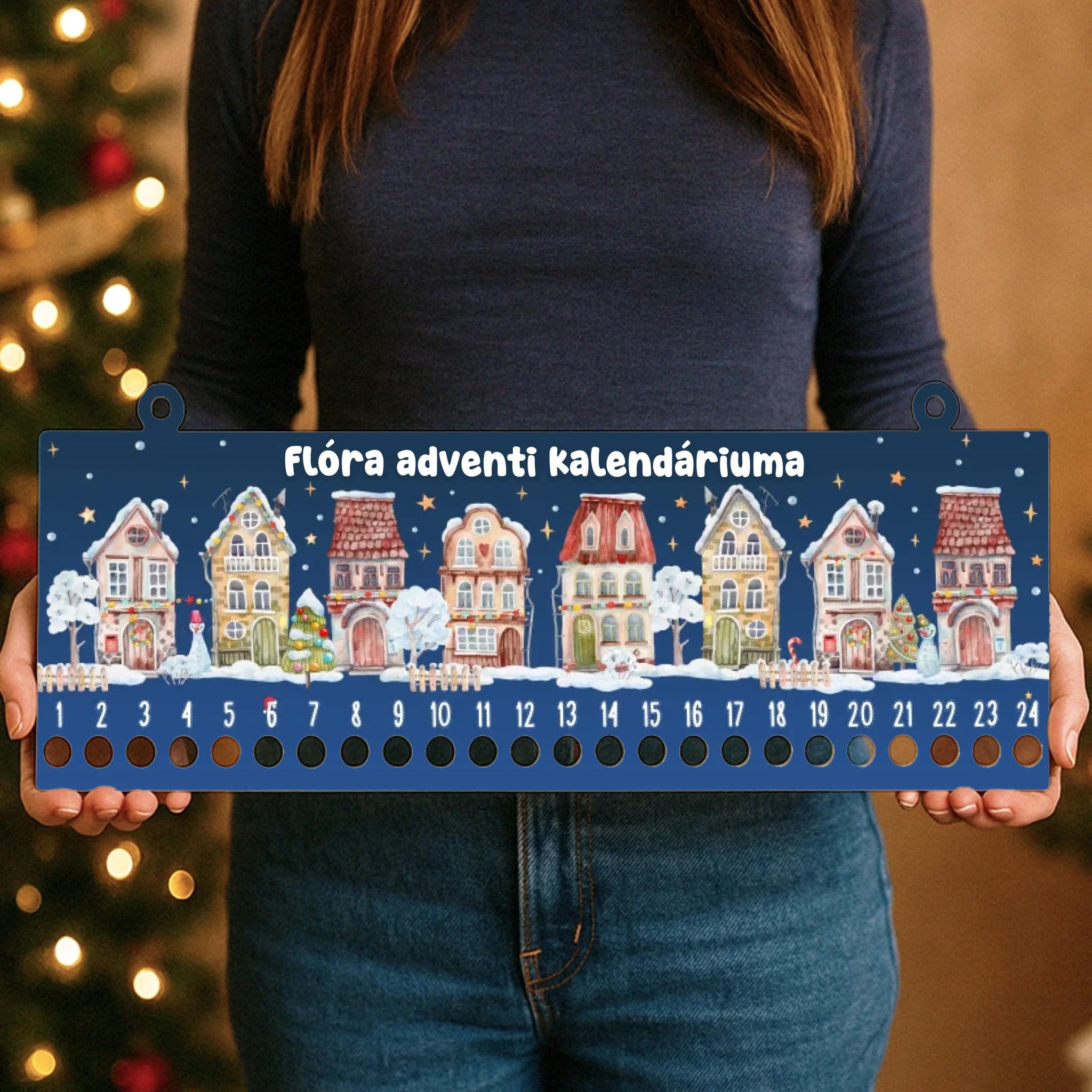 Karácsonyi falu - névre szóló adventi kalendárium