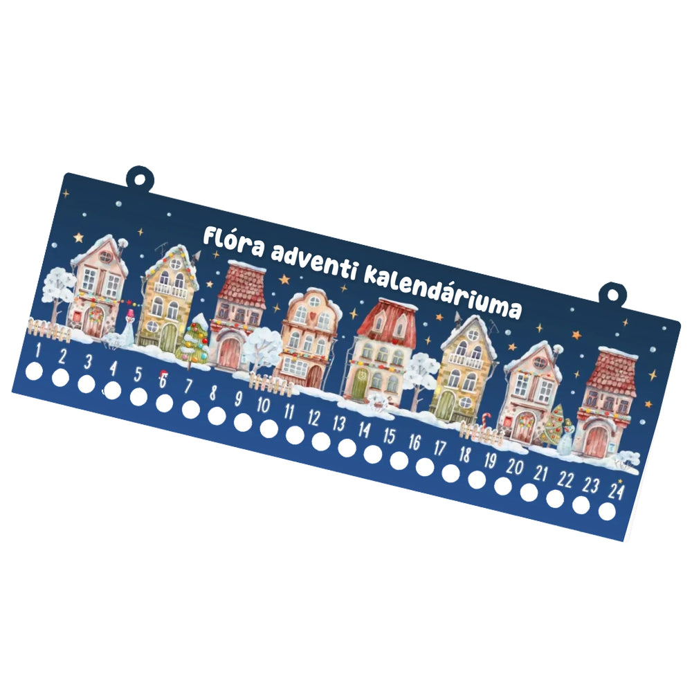 Karácsonyi falu - névre szóló adventi kalendárium