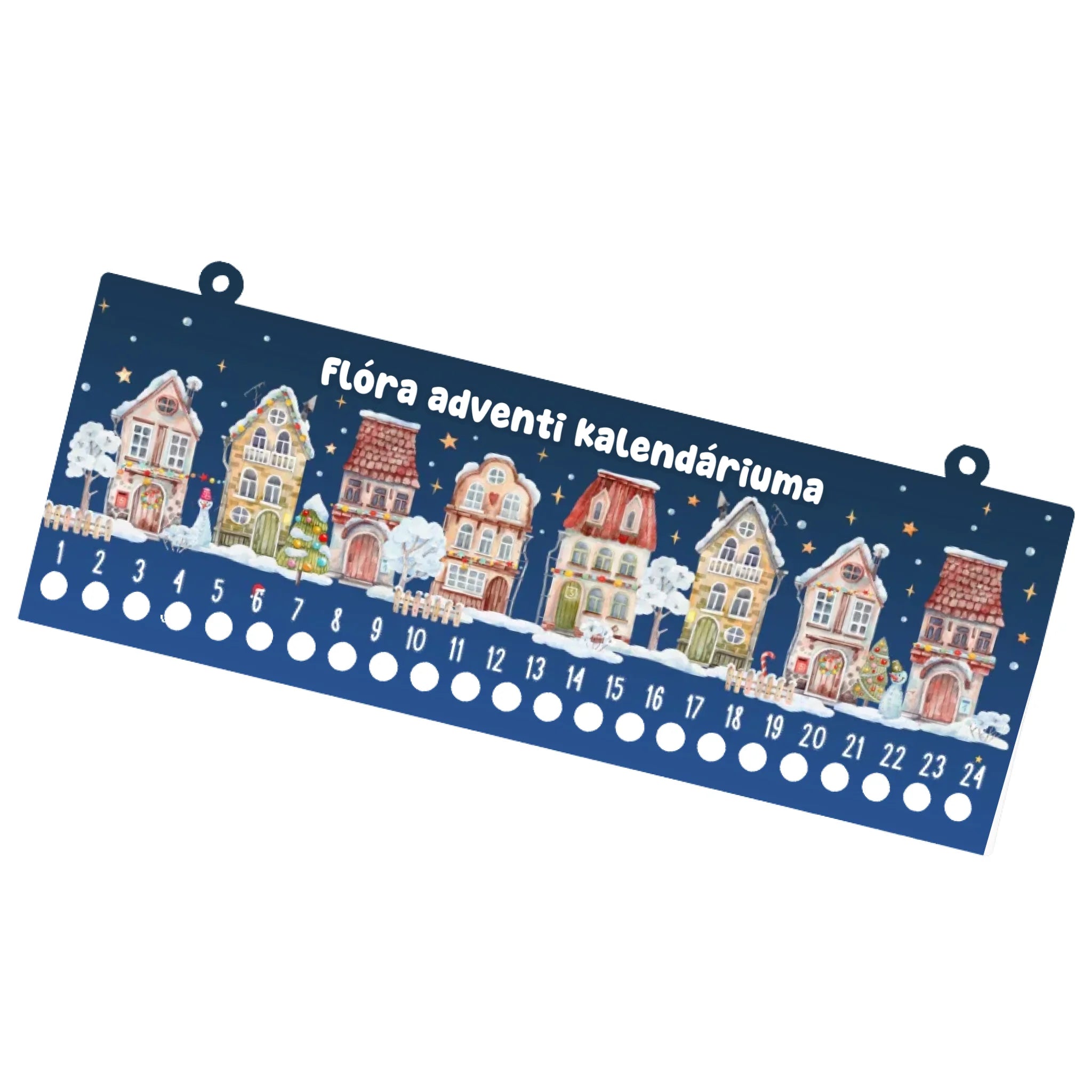 Karácsonyi falu - névre szóló adventi kalendárium