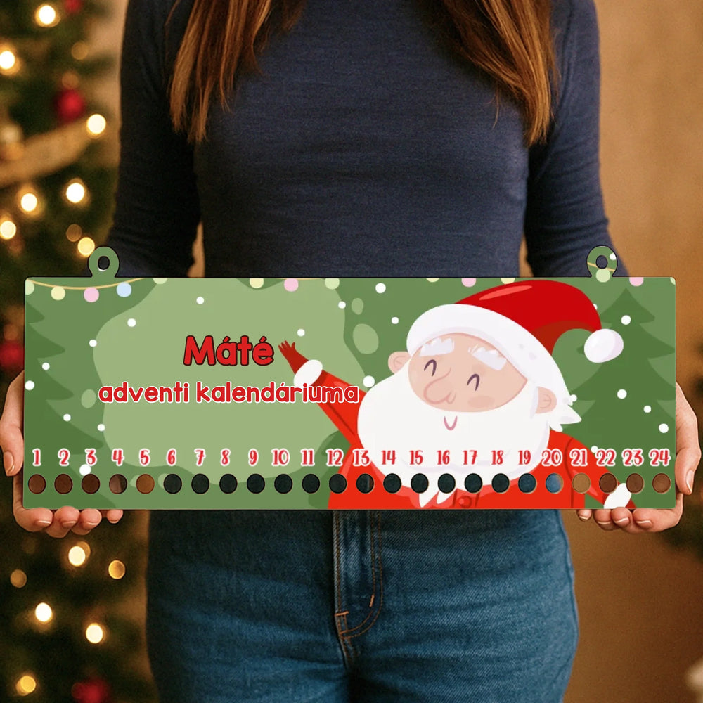 Egyedi neves adventi kalendárium gyerekeknek választható mintával egyedi névvel