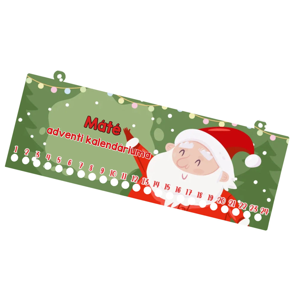 Egyedi neves adventi kalendárium gyerekeknek választható mintával egyedi névvel