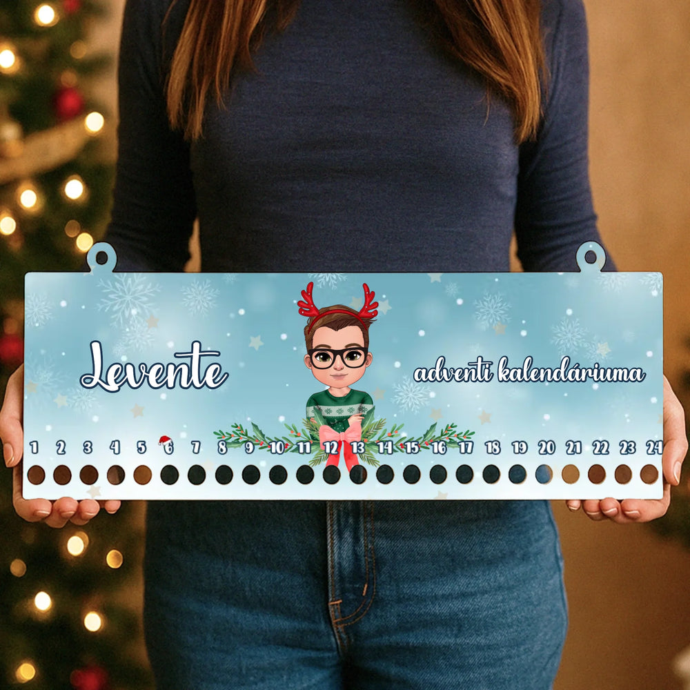 Egyedi karakteres adventi kalendárium gyerekeknek