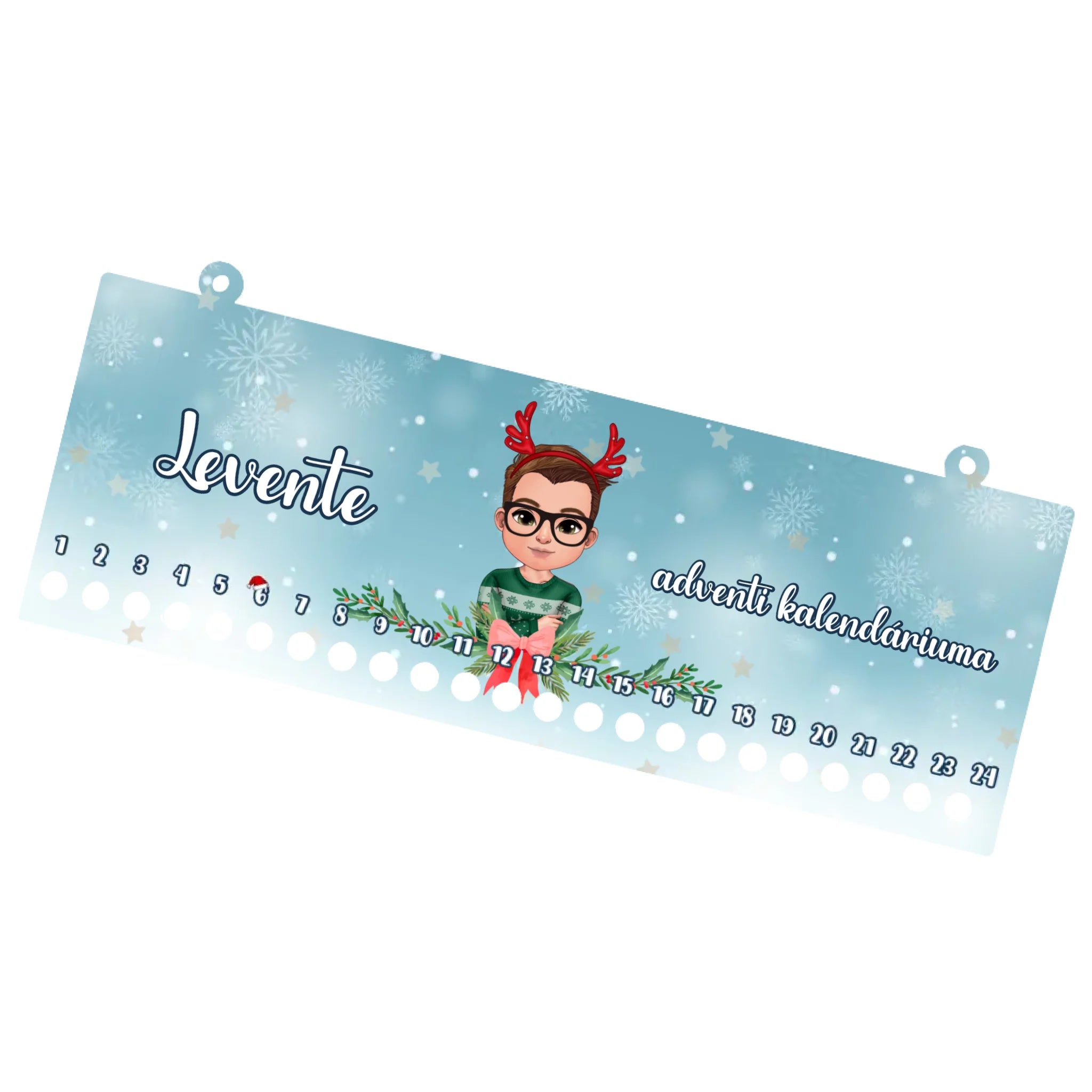 Egyedi karakteres adventi kalendárium gyerekeknek