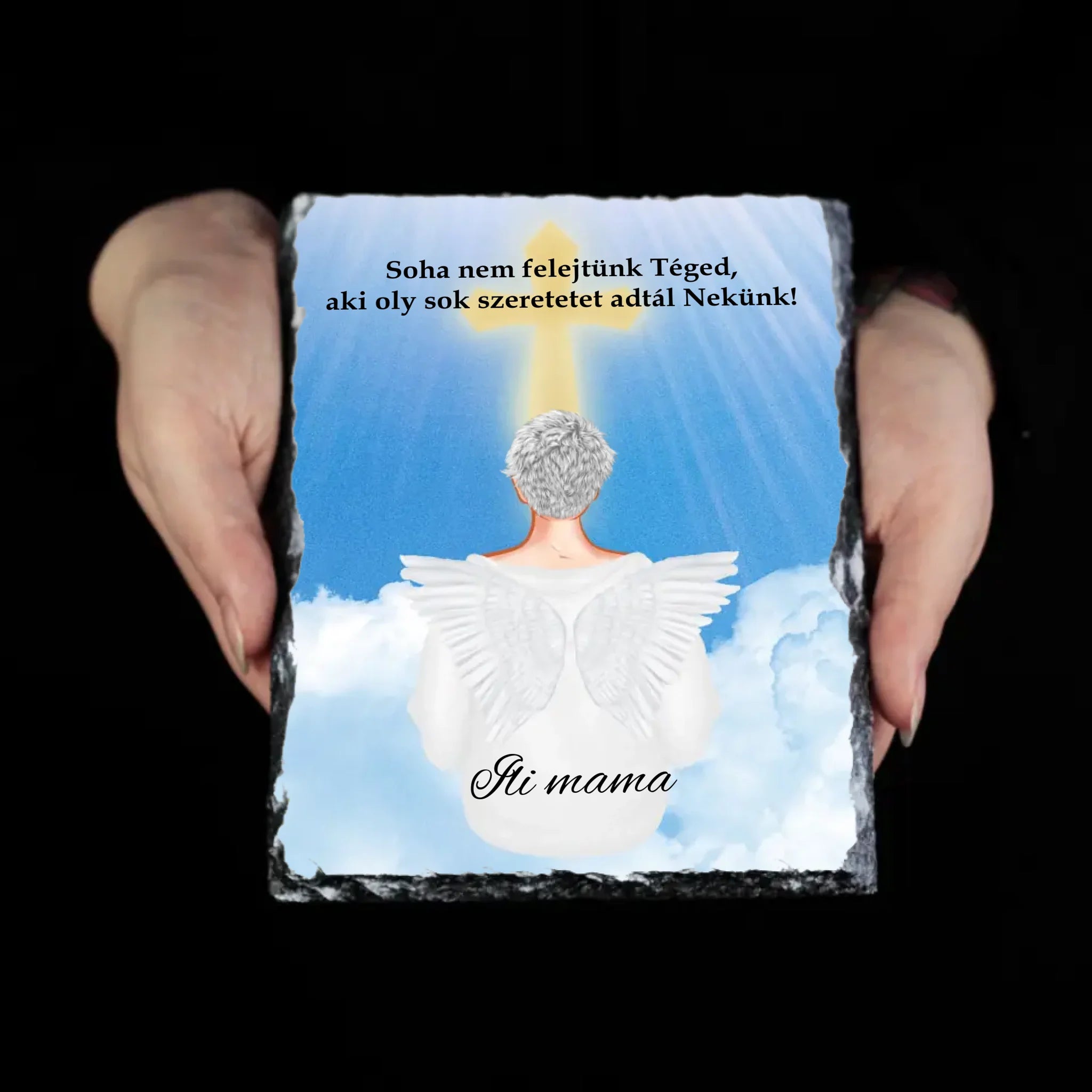 Soha nem felejtünk gránit lap választható karakterrel