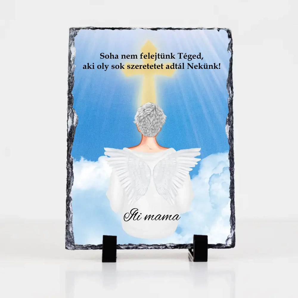 Soha nem felejtünk gránit lap választható karakterrel