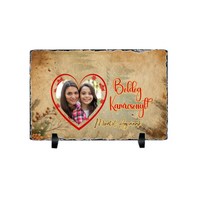 Karácsonyi ajándék gránitlap saját fotóval és felirattal a család minden tagjának