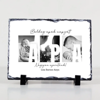 Ajándék Apáknak - Egyedi képes Apa szeretünk gránitlap