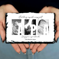 Ajándék Apáknak - Egyedi képes Apa szeretünk gránitlap