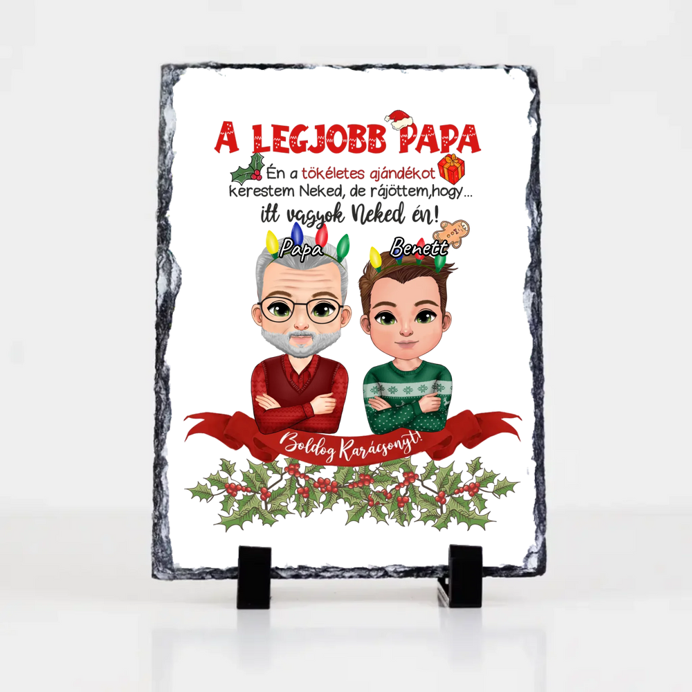 A tökéletes karácsonyi ajándékot kerestem gránitlap Papáknak fiú unokától