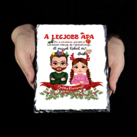 A tökéletes karácsonyi ajándékot kerestem gránitlap Apa lánya karakterrel