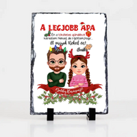 A tökéletes karácsonyi ajándékot kerestem gránitlap Apa lánya karakterrel
