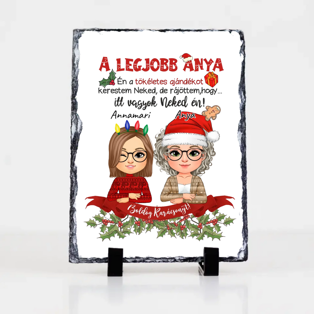 A tökéletes karácsonyi ajándékot kerestem gránitlap Anya lánya karakterrel