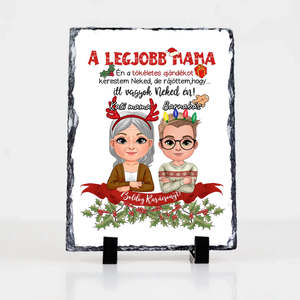 A tökéletes karácsonyi ajándékot kerestem gránitlap Mamáknak fiú unokától