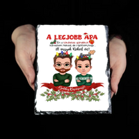 A tökéletes karácsonyi ajándékot kerestem gránitlap Apa fia karakterrel