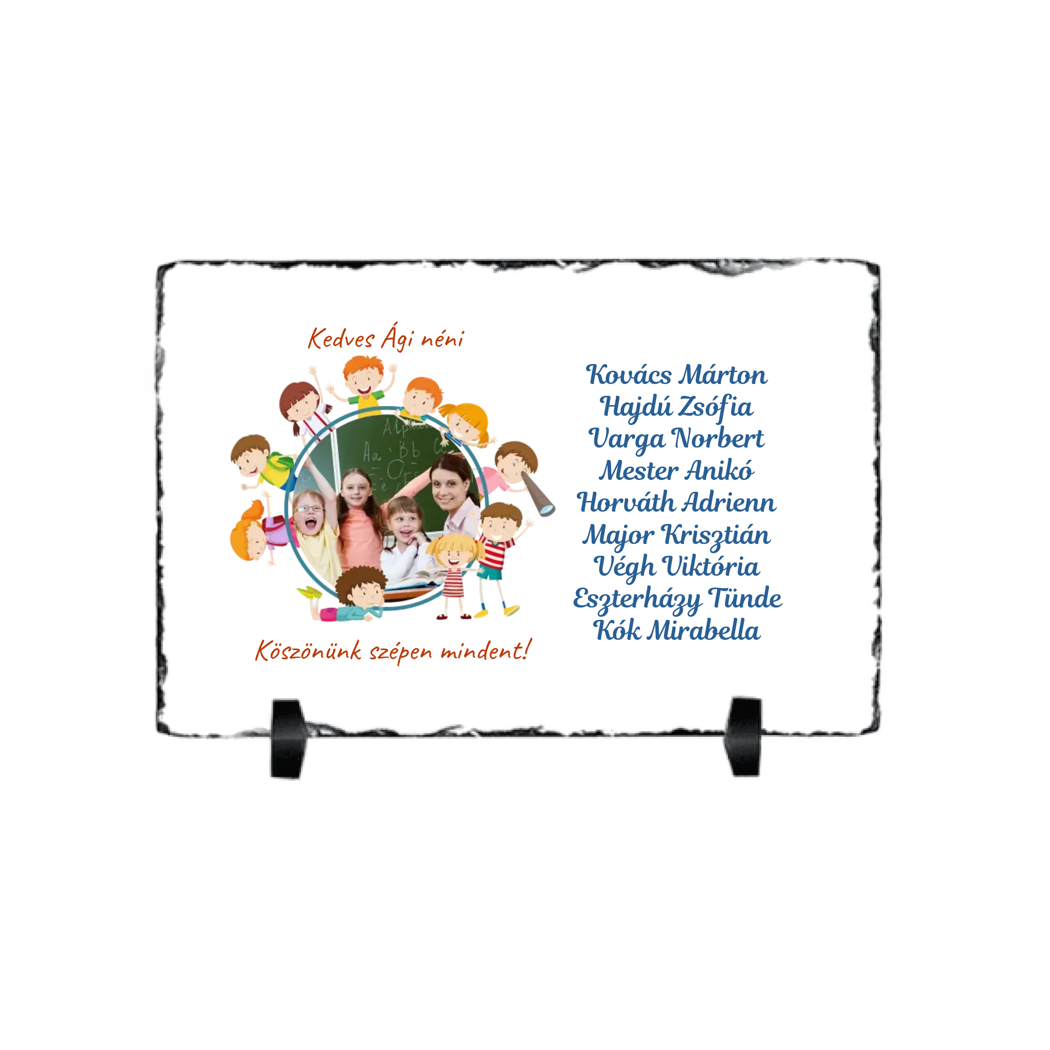 Egyedi szerkeszthető ajándék gránitlap Pedagógusoknak és Óvónőknek