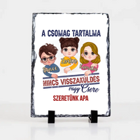 A csomag tartalma-szerkeszthető karakteres vicces apák napi ajándék gránitkép