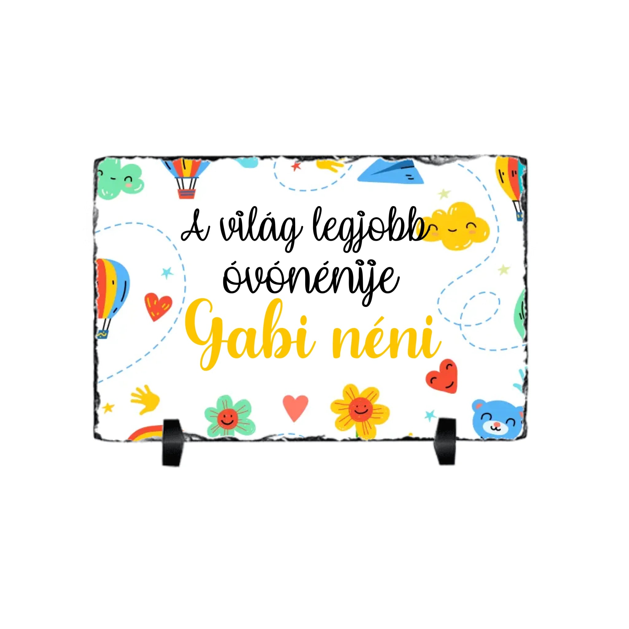 A világ legjobb óvónénije szerkeszthető ajándék gránitlap óvónőknek