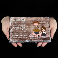 A legjobb a világon apák napi ajándék gránitkép szerkeszthető karakterekkel