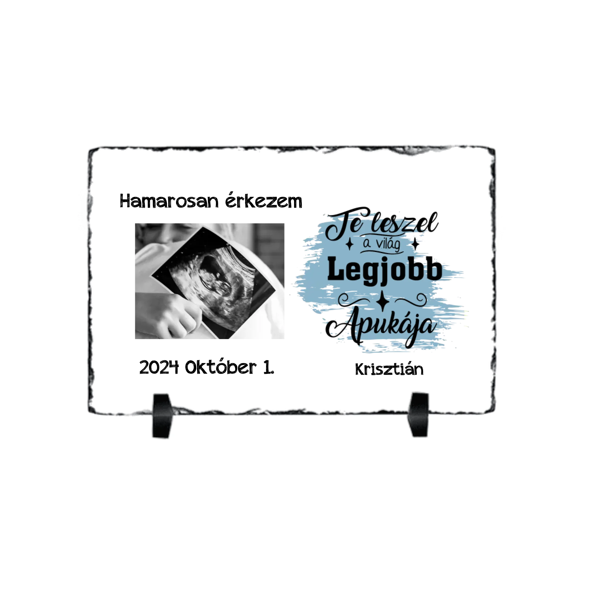 Hamarosan érkezem, ultrahang képes gránitlap leendő Apukáknak