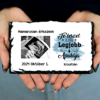 Hamarosan érkezem, ultrahang képes gránitlap leendő Apukáknak