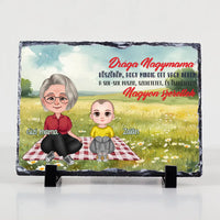 Drága Nagymama cuki karakteres egyedi anyák napi ajándék gránitlap nagymamáknak