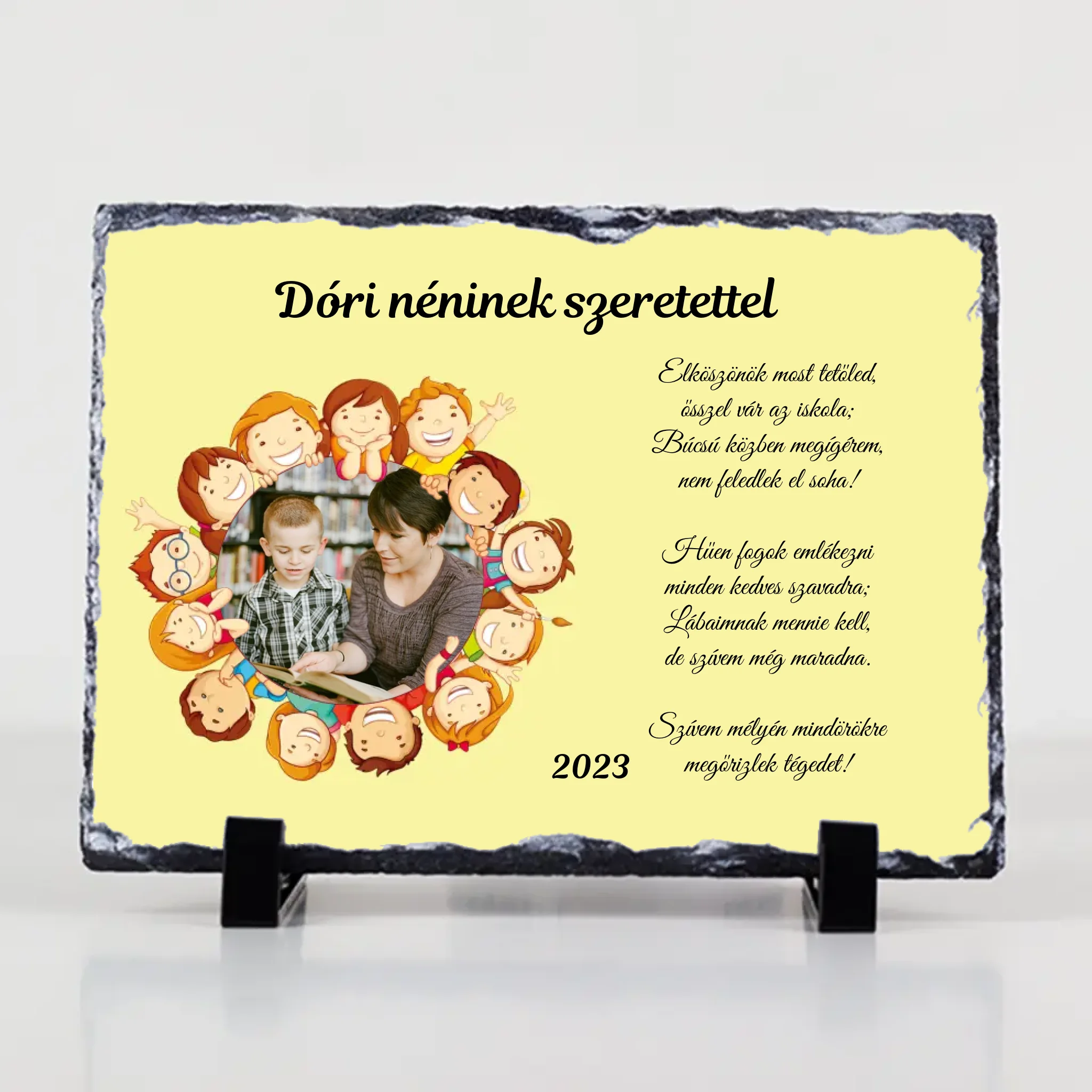 Óvodai ballagási ajándék gránitlap egyedi képpel