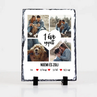 Évfordulós fotókollázs gránitkép XL