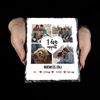 Évfordulós fotókollázs gránitkép XL