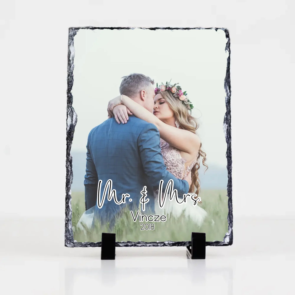 Mr. & Mrs évfordulós gránitlap XL