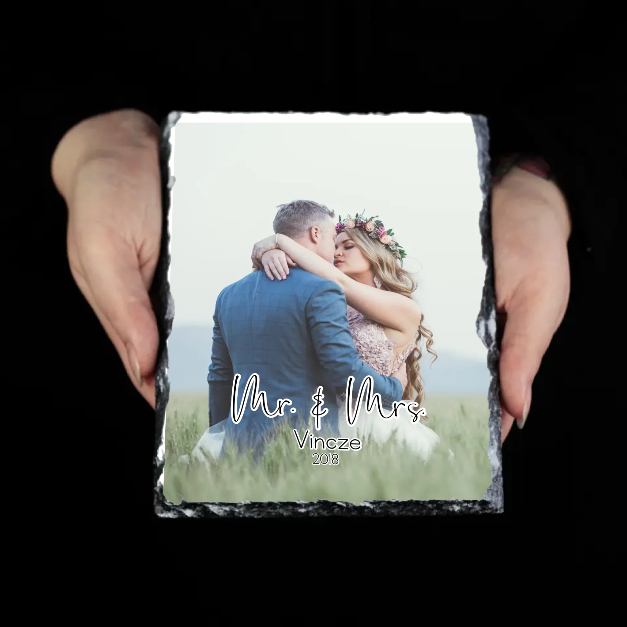 Mr. & Mrs évfordulós gránitlap XL