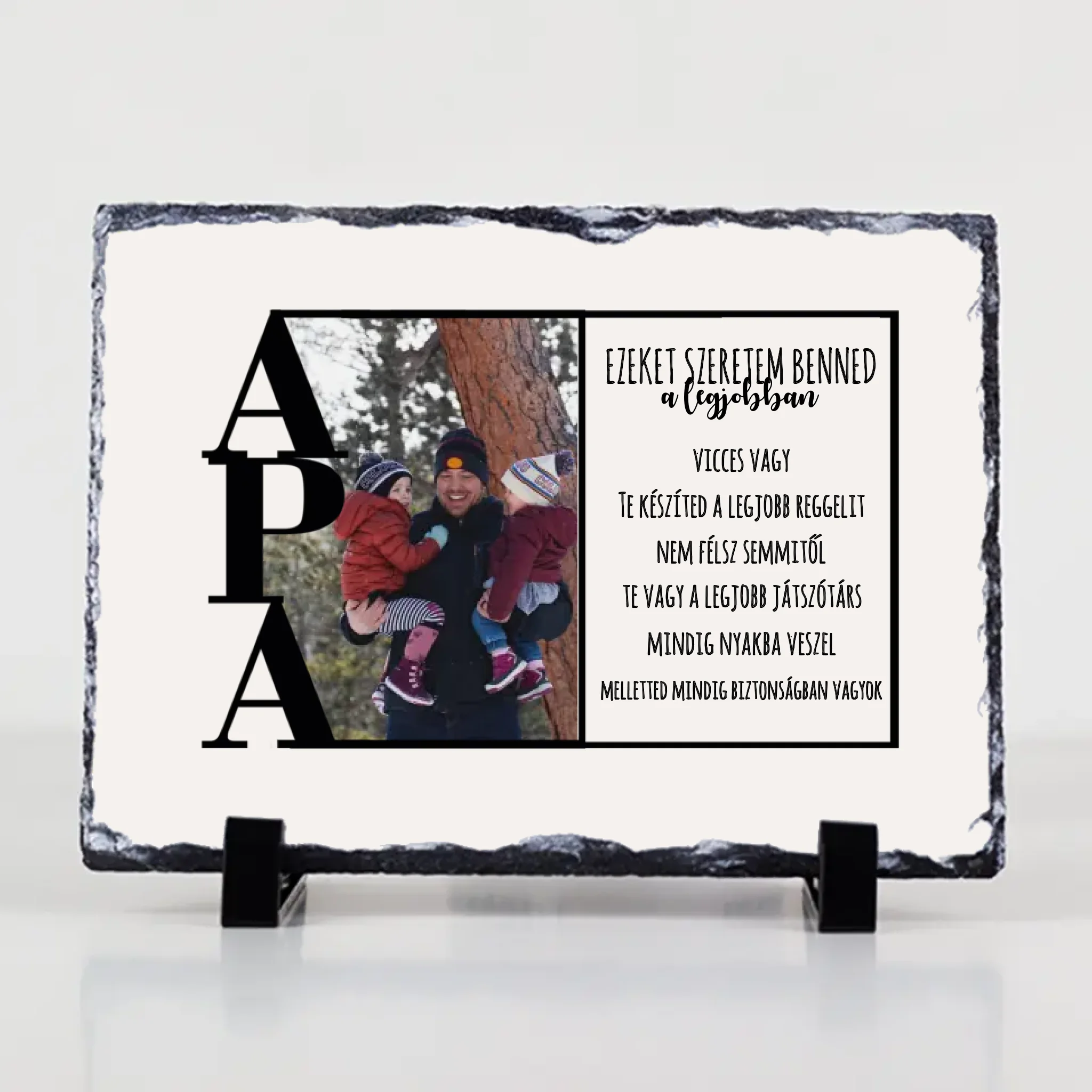 Ezeket szeretem benned a legjobban gránitkép Apáknak