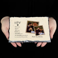 Évfordulós gránitkép két képpel