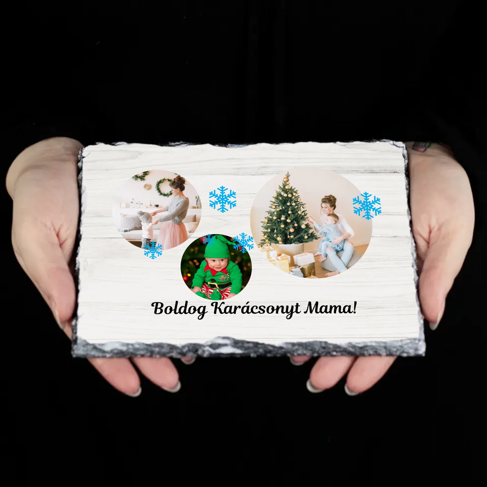 Karácsonyi 3 képes gránitlap