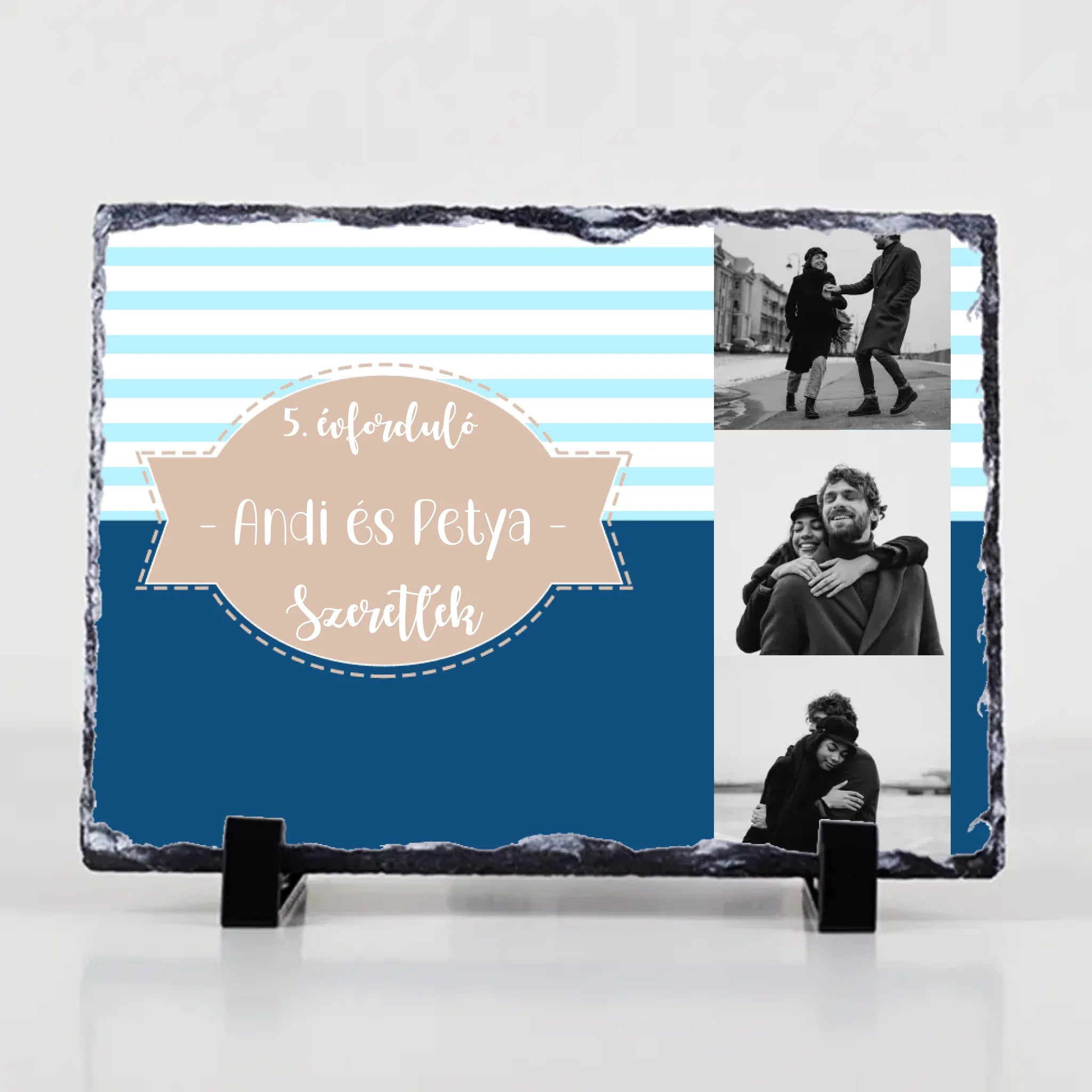 Egyedi fényképes gránitlap 3 képpel