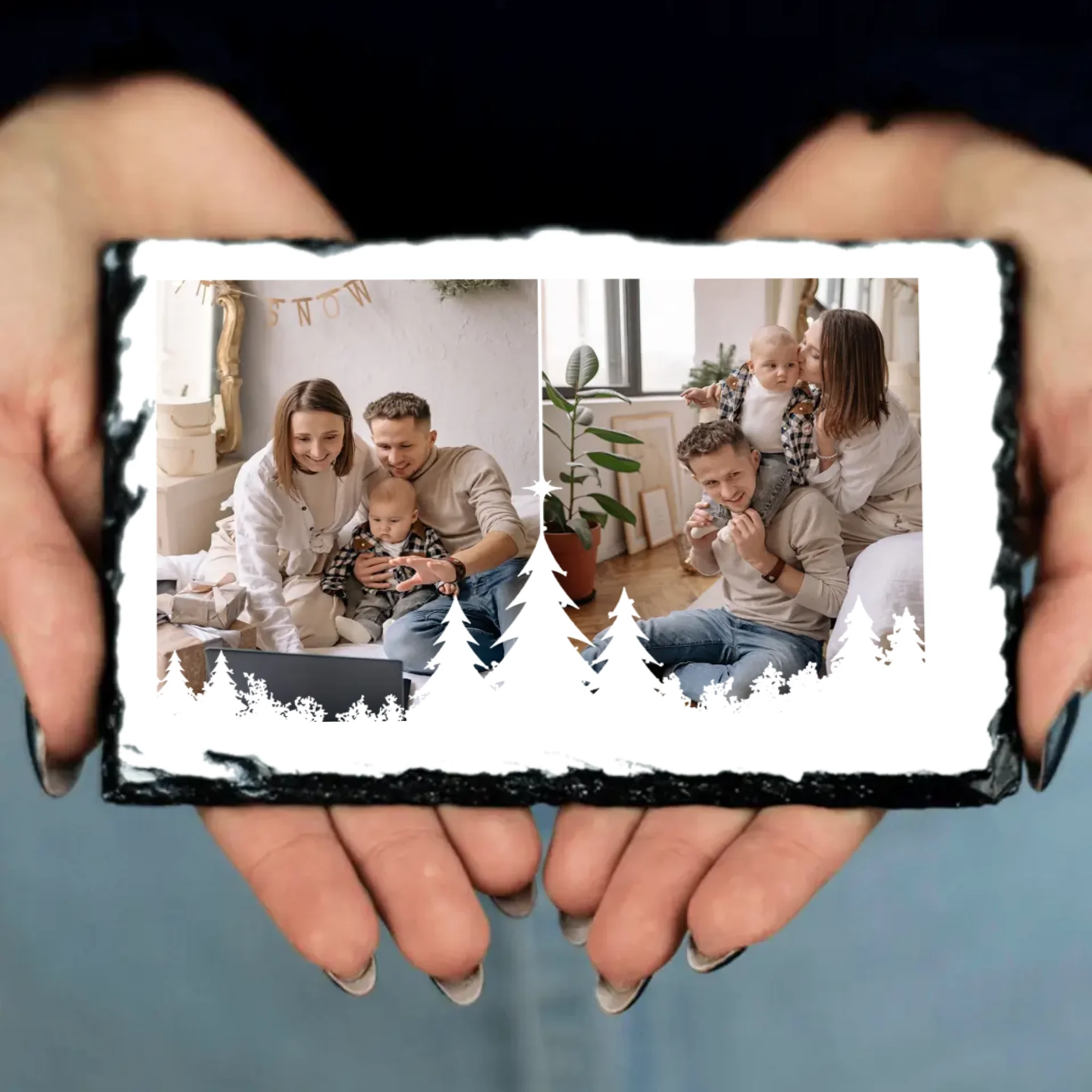 Karácsonyi két képes gránitkép