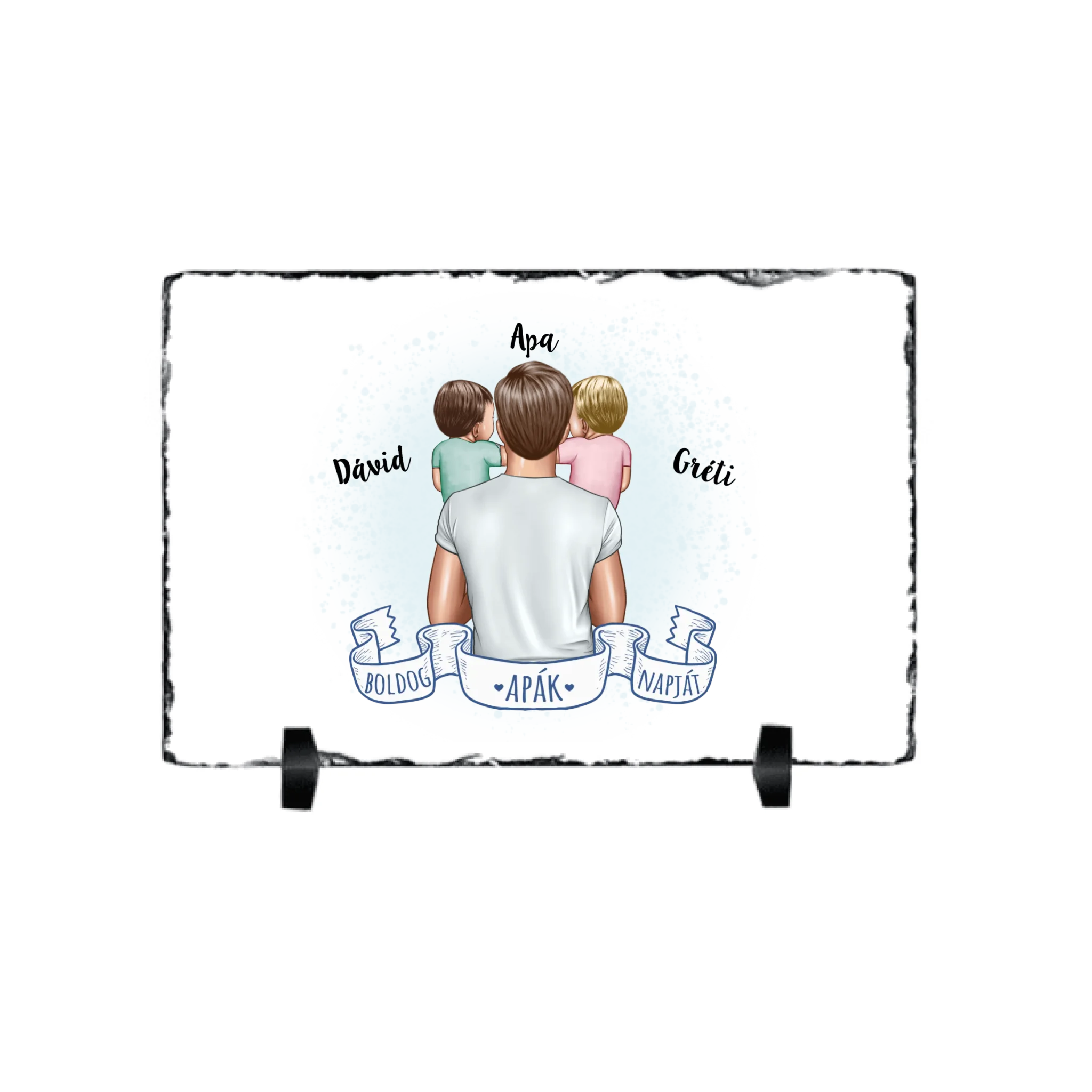 Apák napi ajándék - Szerkeszthető karakteres egyedi gránitlap apáknak
