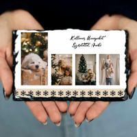 Ajándék gránitkép Kellemes Ünnepeket felirattal